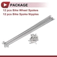 thumbnail image 5 of Unique Bargains 12 Set 14G Bicycle Spokes Bike Wheel Spokes 304 Stainless Steel Silver Tone-183mm, 5 of 7