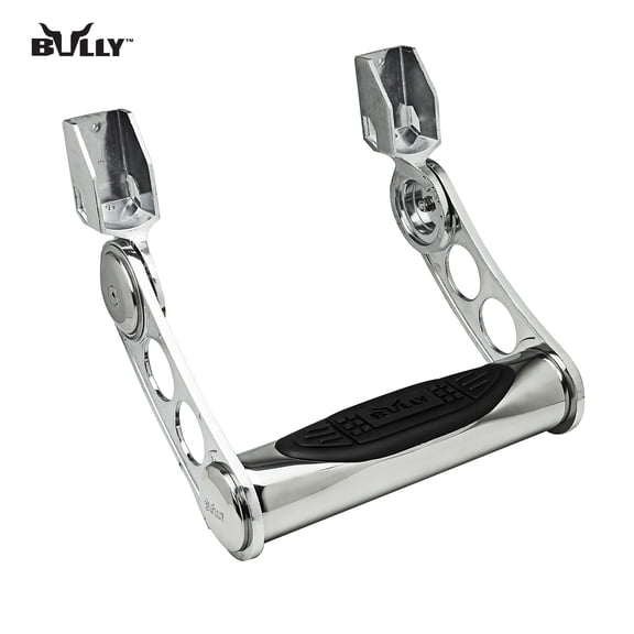 Bully AS-500S Chrome Series Universal Truck Aluminum Side Hoop Step Single Piece Includes Mounting Brackets - Fits Various Trucks from Chevy (Chevrolet), Ford, Toyota, GMC, Dodge RAM and Jeep