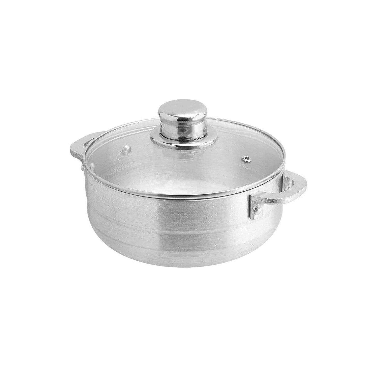Bene Casa Aluminum 11.3 Quart Versatile Caldero Rice or Beans Cooking Pot w/Lid