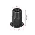 thumbnail image 2 of Unique Bargains M6 Rivet Nuts, Thread Half Hexagonal Carbon Steel Zinc-Plated Flat Head Threaded Insert Nut Black 100 Pcs, 2 of 6