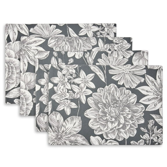 Town & Country Living Linear Floral Placemat Set
