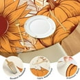 thumbnail image 7 of 44in Round Tablecloth with Elastic Edge, Waterproof Fitted Table Cover for 36-44" Tables, Floral Theme Polyester Reusable Table Cloths Wipe Clean for Picnic, Dining, Outdoor Use and Party Decor, 7 of 7
