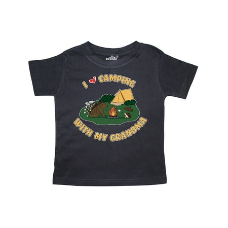 

Inktastic I Heart Camping With My Grandma with Hedgehog and Porcupine Gift Toddler Boy or Toddler Girl T-Shirt