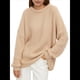 thumbnail image 1 of Suéter de Cuello Redondo para Mujer, Larga, Farol, Tejido , Holgado e Informal Albaricoque M, 1 of 9