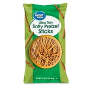 Great Value Ultra Thin Salty Pretzel Sticks, 16 oz
