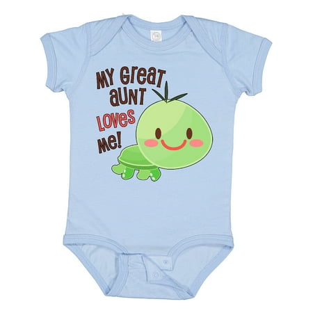 

Inktastic My Great Aunt Loves Me- Cute Turtle Gift Baby Boy or Baby Girl Bodysuit