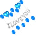 thumbnail image 3 of Bewildely Globo con letras de amor, confesión del Día de San Valentín, globo con corazón de amor, monograma de película de aluminio, decoración para Kits de decoración para fiestas Azul Bewildely HA8818-04B, 3 of 6