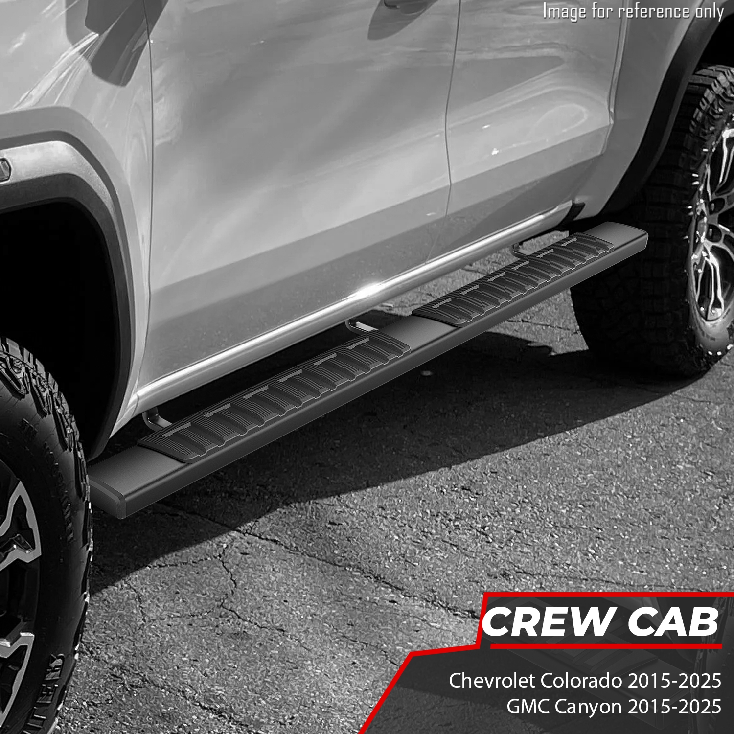 Nuvision for 15-25 Colorado Canyon Crew Cab 6" Running Boards Side Step Nerf Bar