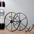 thumbnail image 1 of Botellero de encimera - Soporte para vino para almacenar vino - Botellero de metal de bronce rojo, Botellero pequeño, Almacenamiento de botellas de vino, 1 of 4
