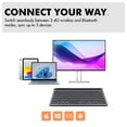 thumbnail image 3 of X9 Performance Small Wireless Keyboard with Dock - (BT + 2.4Ghz) - Ready for Travel - Compact Bluetooth Keyboard for Tablet, Phone, Office - Backlit, Portable, Multi-Device - PC, Mac, iPad, Android, 3 of 7