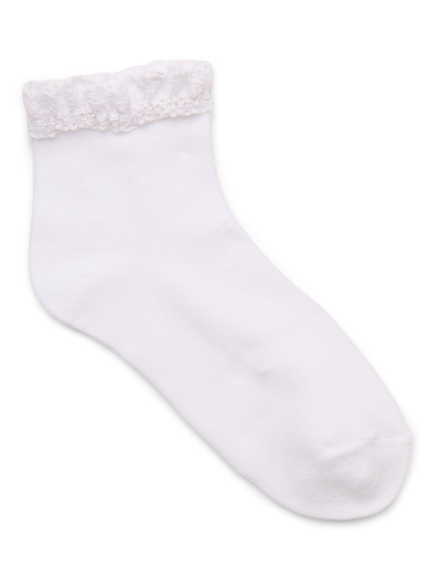 Wonder Nation Girls' Ankle Socks, 3-Pack, Sizes S-L