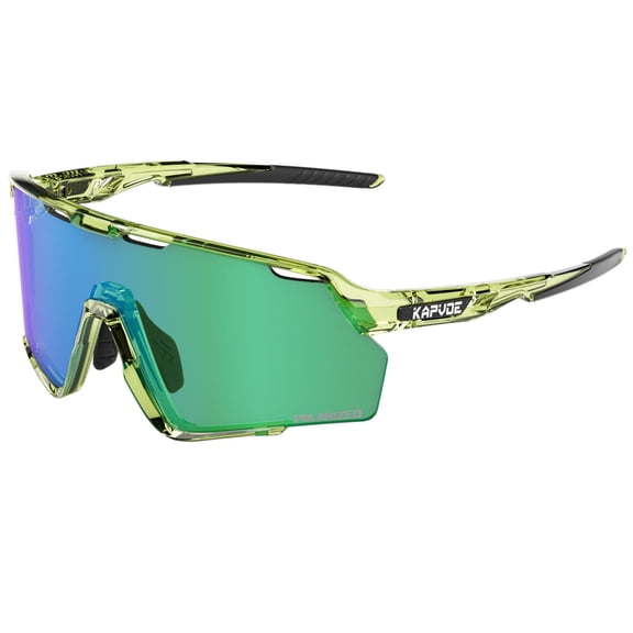 KAPVOE Cycling Glasses Polarized Mountain Bike Sunglasses MTB Sports Men Women Baseball Running Triathlon Golf Driving