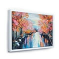thumbnail image 3 of Designart 'The River Through Orange Autumn Forest' Lake House Framed Canvas Wall Art Print, 3 of 5