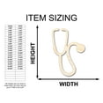 thumbnail image 2 of Unfinished Wood Stethoscope Shape | Craft Cutout 30" / 3/4", 2 of 3