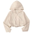 thumbnail image 2 of Purcolt Girls UPF 50+ Hoodies Lightweight Sun Protection Long Sleeve Full Zip Up Jackets Breathable Comfortable Loose Fit Hooded Coat with Pockets, 2 of 9