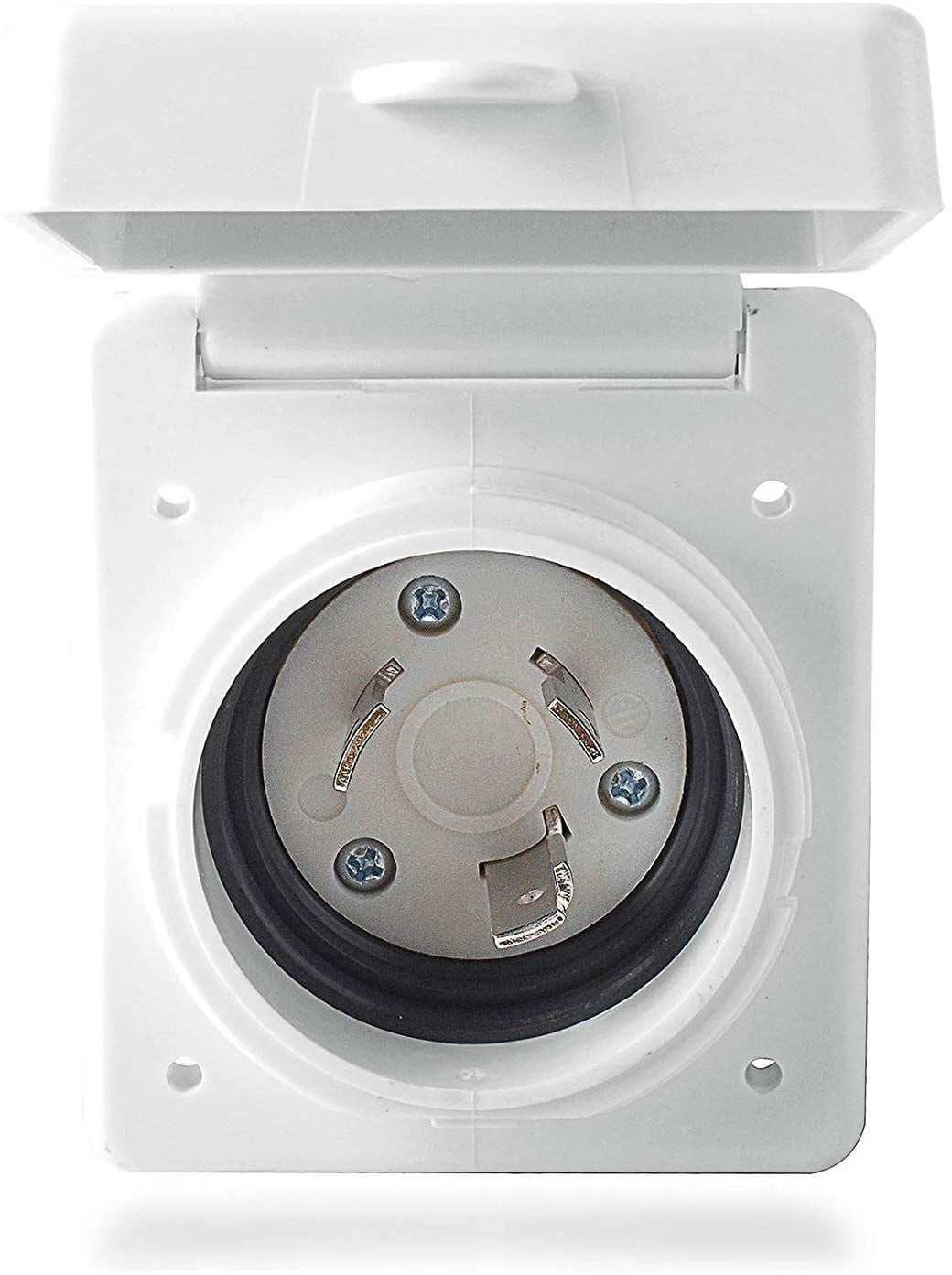 30A RV Power Twist Lock Inlet Receptacle 125V Marine Shore Power Inlet