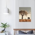 thumbnail image 3 of EastSmooth  Safari Wall Art Mom and Baby Elephant Canvas Painting Stretched and Framed Africa Animal Artwork for Home Office Wall Decor, 3 of 4