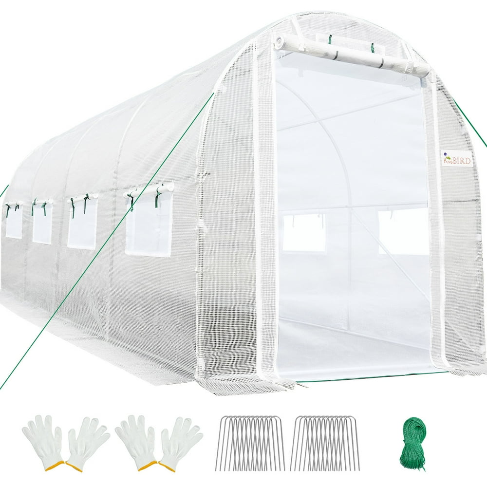 KING BIRD 15x6.6x6.6FT Upgraded Large Walkin Greenhouse Heavy Duty