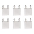 thumbnail image 1 of Bloque de refrigeración por agua de aleación de aluminio primario (6 unidades, 40 x 40 mm) para sistema de disipador de calor de agua líquida, plateado, para PC, portátil y CPU., 1 of 5