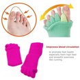 thumbnail image 3 of 2 Paires de Chaussettes de Sport Noires/ Bleues/ Rouges Roses Yoga à Cinq Orteils avec Alignement des Pieds, 3 of 5