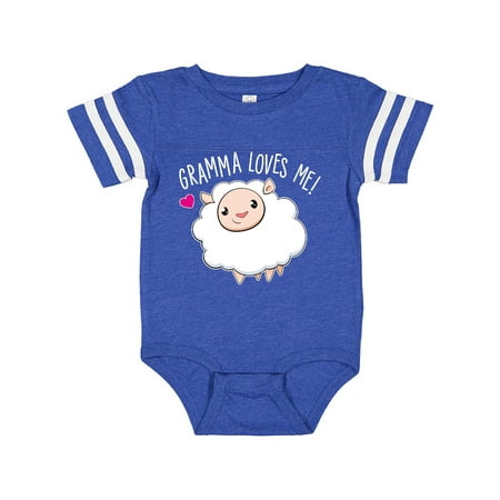 

Inktastic Gramma Loves Me- cute sheep Gift Baby Boy or Baby Girl Bodysuit