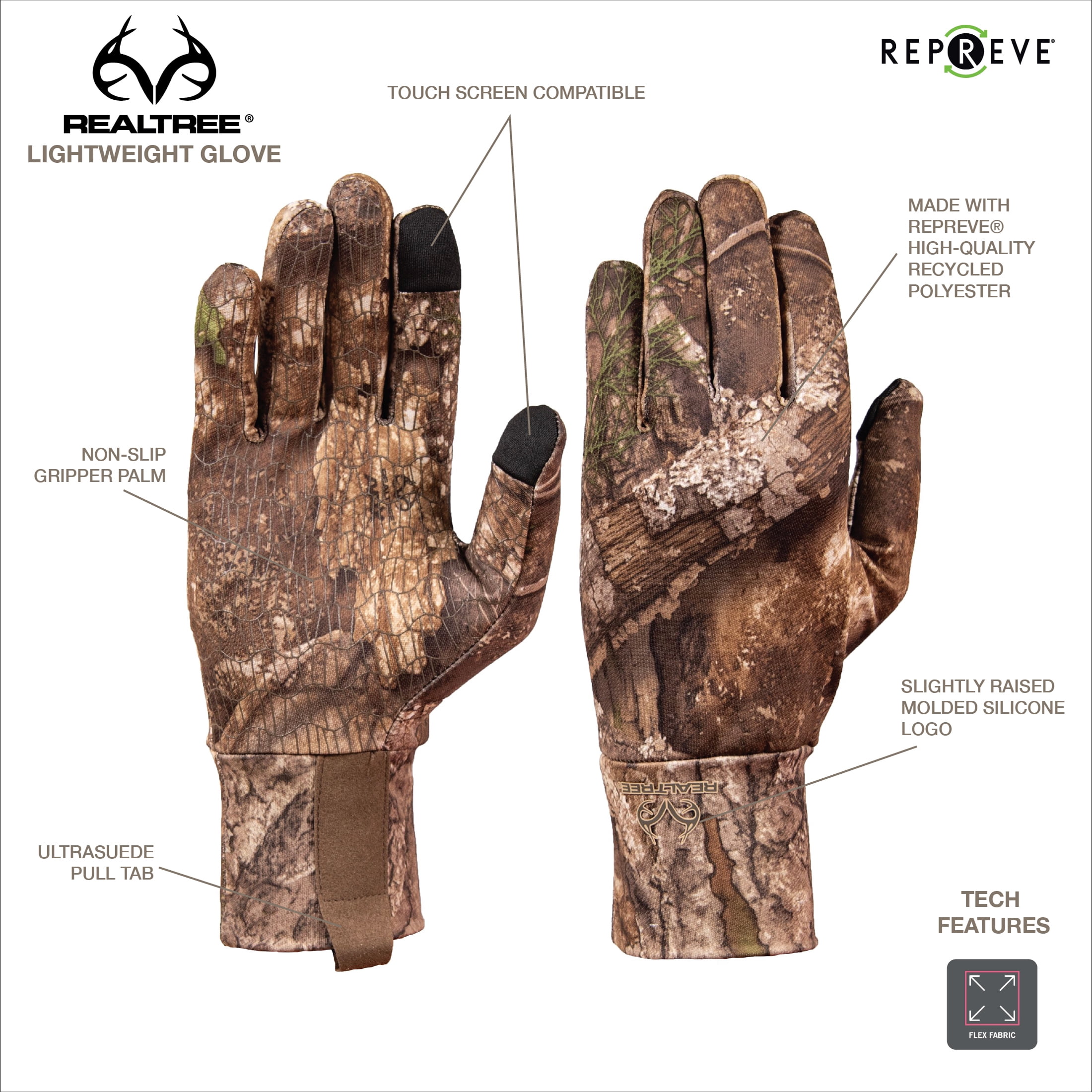 Realtree APX Men's Lightweight Hunting Gloves