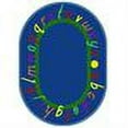 thumbnail image 2 of AlphaScript 7'8" x 10'9" Oval Area Rug In Color Blue, 2 of 2