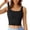 Black, variant on Women's Tops A Fashionable And Casual Women's Ruffled Sleeveless Breathable Vest Top Big And Tall Top Compression 4xl Womens Tops 3 Pk Compression Shirt Big Tops Muscle Tee Women