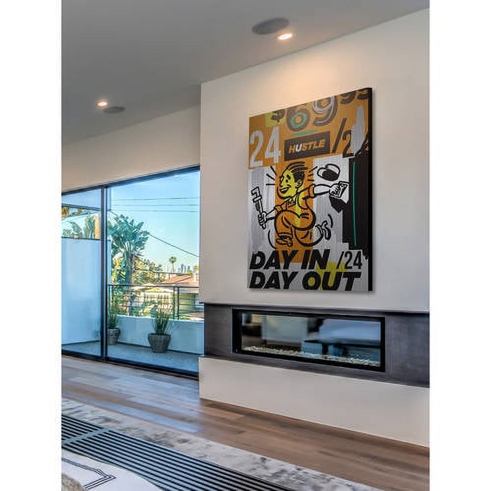 Marmont Hill "Hustle II" by Josh Ruggs Painting Print on Brushed Aluminum