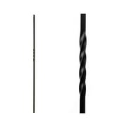 Staircase Balusters (Box of 10) Stair Parts Single Iron Baluster - Hollow 1/2" Single Square Metal Spindles (Real Black not Matte)