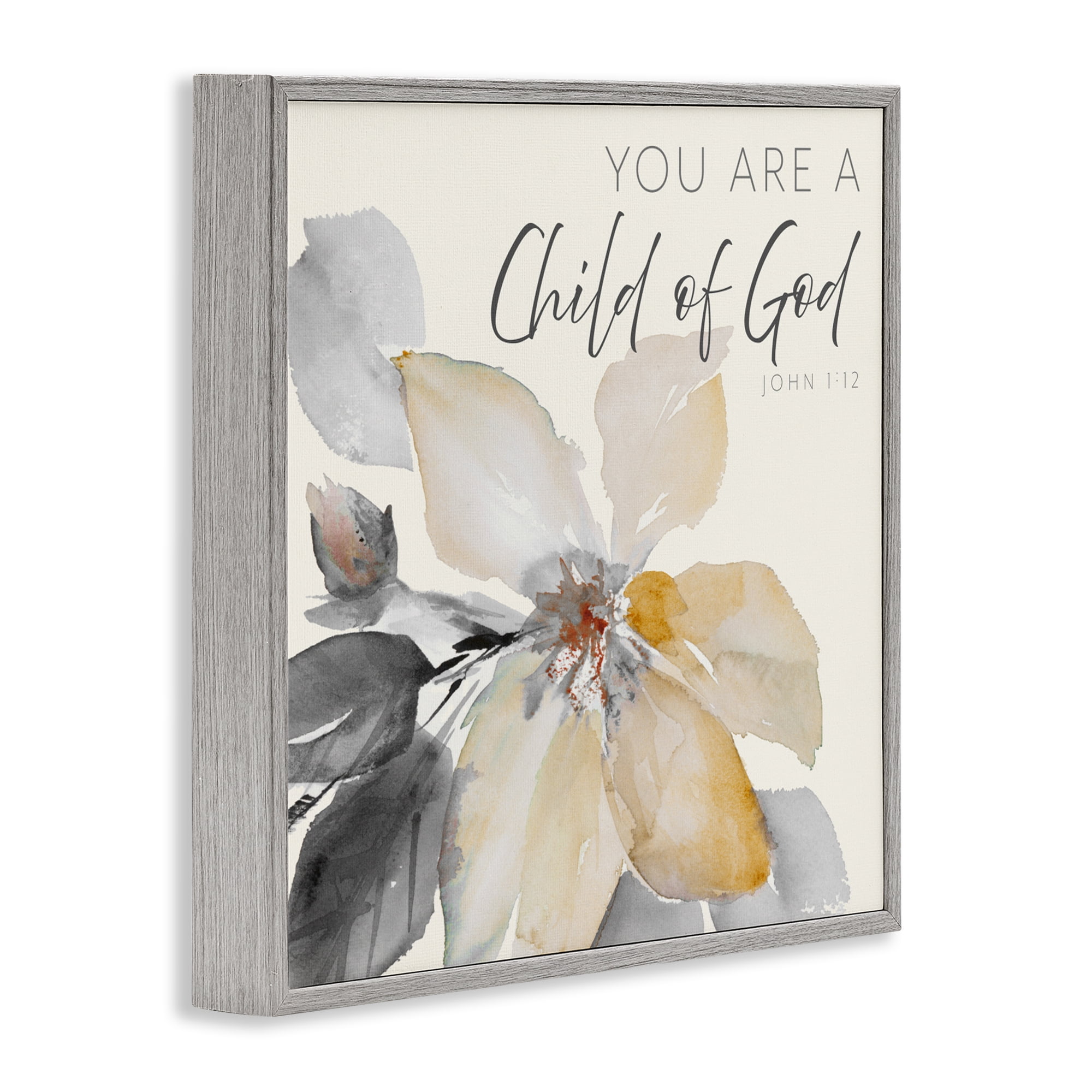 Stupell Industries Child Of God Flower Gray Framed Giclee Art, design by Lanie Loreth