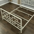 thumbnail image 2 of Furniture of America Tristen Metal Panel Bed, Eastern King, White, 2 of 8