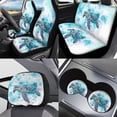 thumbnail image 2 of Jeiento Watercolor Sea Turtle Car Seat Covers Set with Auto Seat Covers Headrest Cover Coasters Keychain Handbrake Cover Gear Shift Knob Cover 11 Pieces Universal Auto Accessories Decor, 2 of 8
