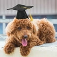 thumbnail image 6 of 2025 Pet Graduation Cap â Adjustable Black Doctoral Hat with Tassel for Small & Medium Dogs/Cats, Photo Prop & Party (Polyester), 6 of 7