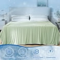 thumbnail image 3 of PHF Double Cooling Blanket for Hot Sleepers Queen Size, Arc-Chill Q-Max>0.5 with Double Cooling, Summer Blanket Absorbs Heat to Keep Cool All Night (Green, 90"x90"), 3 of 8