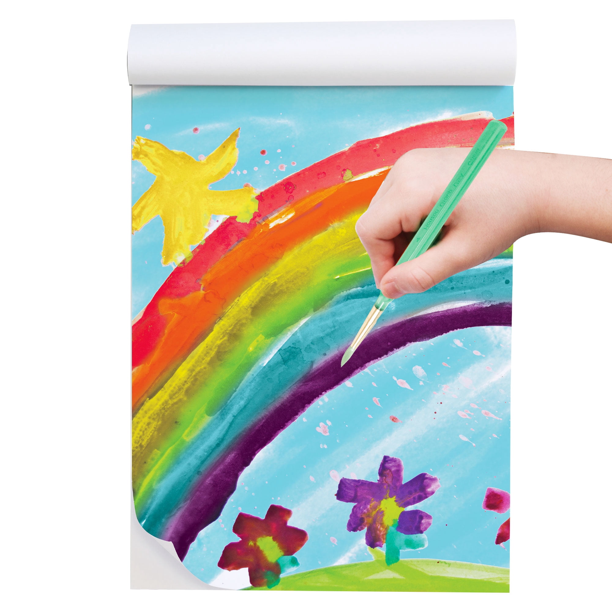 Hello Hobby Washable Painting Kit, 25-Piece Kids Art Set with Paper, Paint, Brushes, and Carrying Case