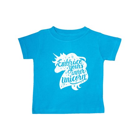 

Inktastic Embrace Your Inner Unicorn with Silhouette in White Grunge Gift Baby Boy or Baby Girl T-Shirt