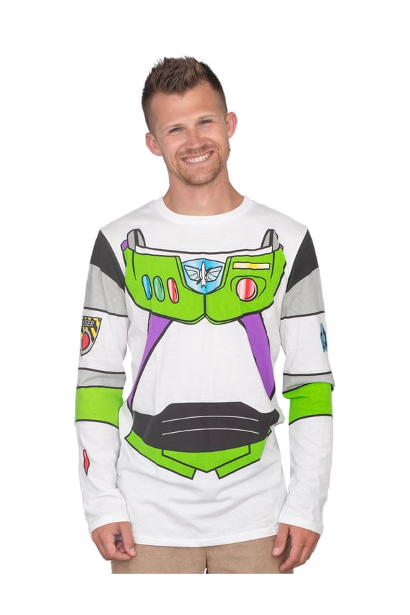 Buzz Lightyear White Long Sleeve T-Shirt For Mens & Womens