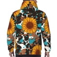 thumbnail image 7 of Goofa Vintage Sunflowes for Men's Hooded Sweatshirt - Lightweight Pullover Hoodie with Kangaroo Pocket, Perfect for Everyday Wear-Small, 7 of 7
