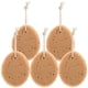 thumbnail image 2 of 5 esponjas de baño de algas artificiales de algodón y panal, biodegradables, para niños y adultos, con cuerda para colgar (marrón), 2 of 7