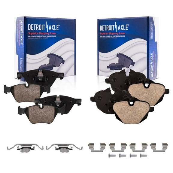 Detroit Axle - Front & Rear Ceramic Brake Pads Kit Replacement for 2011 2012 2013 2014 2015 2016 BMW 528i 528i xDrive
