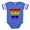 Royal Blue, variant on CafePress - Rainbow Letter W - Cute Infant Baby Football Bodysuit