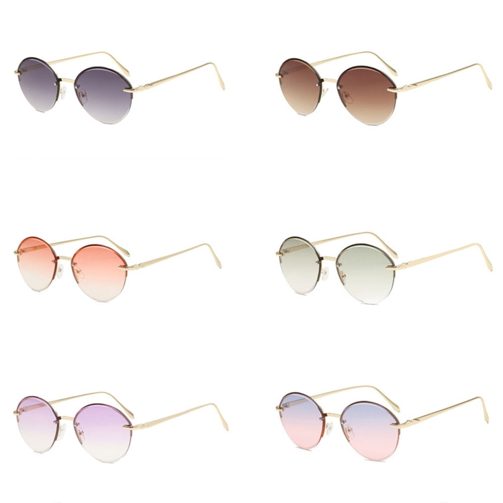 JYYYBF Women's Sunglasses Outdoor UV Protection Sunglasses for Men V-Shape  Metal Frame Anti-UV Sun Glasses Gold Tea One Size 