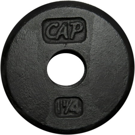 CAP Barbell - Standard Cast Iron Weight Plate, 1.25 lbs, Black