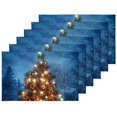 thumbnail image 5 of EREHome Christmas Tree Placemat Plate Holder Set of 6, Table Mats Protector 12x18 inch, 5 of 5