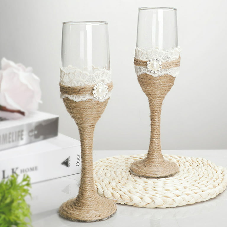 New Two Exquisite Party Matching Glasses New Wedding Supplies