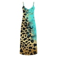 thumbnail image 4 of LVHAOGJOB Robe Sans Manches pour Femmes Robe d'Été Tendance Bretelles Spaghetti Longue Maxi Grande Taille Robe de Vacances pour Femmes Imprimé, 4 of 5