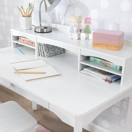 Kidkraft Avalon Desk With Hutch And Chair White Com