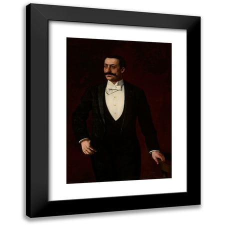 Stanislaw Lentz 11x14 Black Modern Framed Museum Art Print Titled - Portrait of Aleksander Rajchman