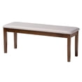 thumbnail image 3 of Baxton Studio Florencia Grey Fabric and Walnut Brown Wood 6-Piece Dining Set, 3 of 11